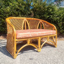 Load image into Gallery viewer, VINTAGE CANE RATTAN SOFA LOVESEAT

