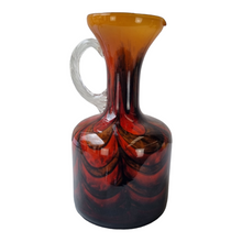 Load image into Gallery viewer, Italian Opaline Florence vase in opal orange and brown glass, Carlo MORETTI
