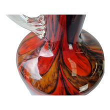 Load image into Gallery viewer, Italian Opaline Florence vase in opal orange and brown glass, Carlo MORETTI
