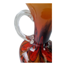 Load image into Gallery viewer, Italian Opaline Florence vase in opal orange and brown glass, Carlo MORETTI
