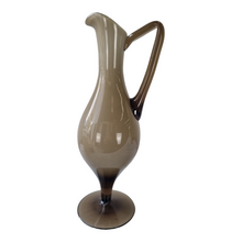 Load image into Gallery viewer, Art Glass Empoli Ewer - Smoke Case Glass Pitcher 1960s
