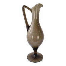 Load image into Gallery viewer, Art Glass Empoli Ewer - Smoke Case Glass Pitcher 1960s
