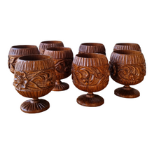 Load image into Gallery viewer, SET OF 8 VINTAGE TEAK STACKING GOBLETS

