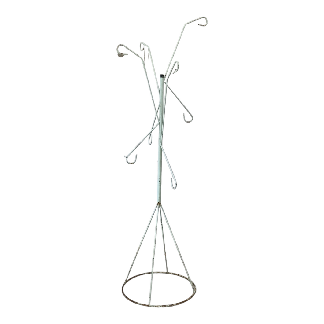 VINTAGE WROUGHT IRON HANGING PLANT STAND #1