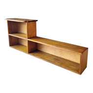 UNIQUE LOWLINE VINTAGE HARDWOOD STEP BOOKCASE