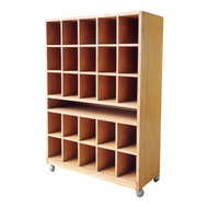 VINTAGE INDUSTRIAL PIGEON HOLE STORAGE UNIT