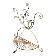 VINTAGE UNIQUE WROUGHT IRON PLANT STAND