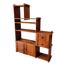 Load image into Gallery viewer, VINTAGE SLATTED PINE STEP WALL UNIT
