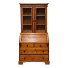 Load image into Gallery viewer, VINTAGE SOLID PINE BUREAU BOOKCASE

