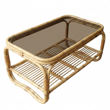 Load image into Gallery viewer, VINTAGE CANE &amp; RATTAN COFFEE TABLE
