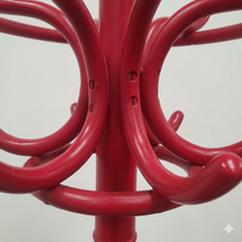 Load image into Gallery viewer, VINTAGE RED BENTWOOD THONET STYLE COAT STAND
