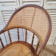 Load image into Gallery viewer, OAK BENTWOOD &amp; RATTAN SWIVEL OFFICE CHAIR
