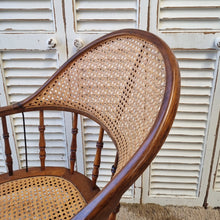 Load image into Gallery viewer, OAK BENTWOOD &amp; RATTAN SWIVEL OFFICE CHAIR
